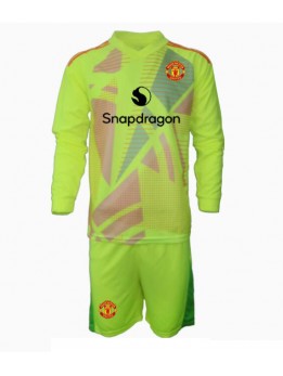 Manchester United Målvakt Replika Borta Kläder Barn 2024-25 Långärmad (+ byxor)